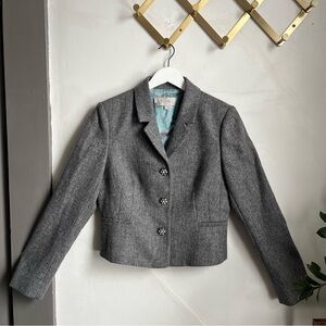 Hobbs Cropped Blazer with Jewel Buttons